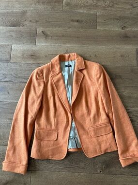 J. Crew 100% Wool Orange Blazer Jacket Sz 6